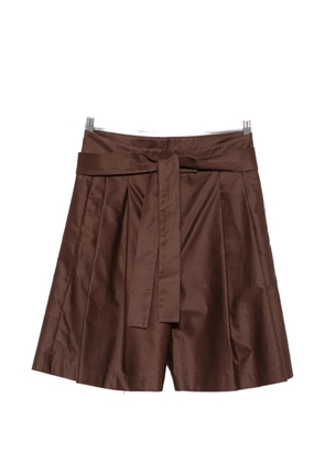 Dusan belted pleated shorts - Brown