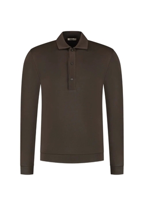 Stefan Brandt long-sleeve polo shirt - Brown