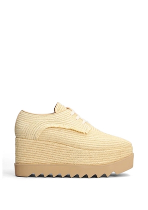 Stella McCartney Elyse raffia platform sneakers - Neutrals