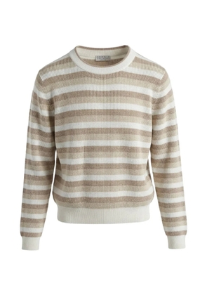 Brunello Cucinelli striped sweater - White