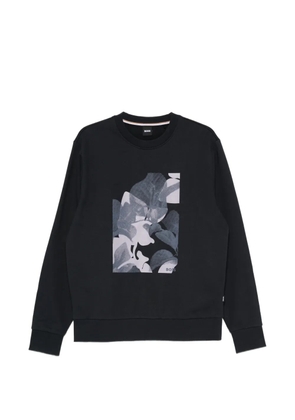 BOSS graphic-print sweatshirt - Blue