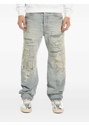 Purple Brand distressed-effect straight-leg jeans - Blue
