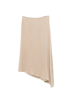 Peserico asymmetric-hem midi skirt - Neutrals