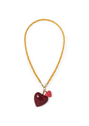 Roxanne Assoulin Happy Cord heart-pendant necklace - Brown