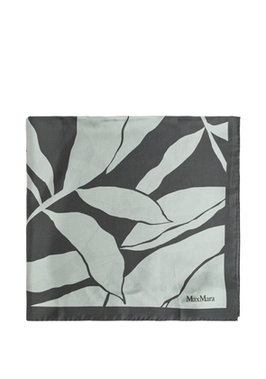Max Mara leaf-print scarf - Green