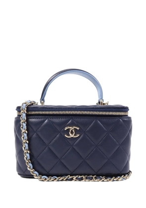CHANEL Pre-Owned CC quilted vanity case - Blue