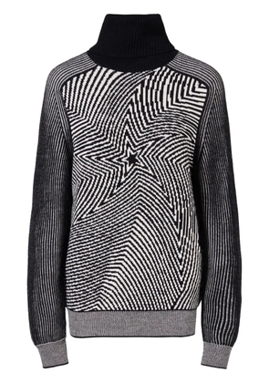 Perfect Moment wavy star roll-neck jumper - Black