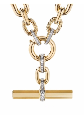 David Yurman 18kt yellow gold Lexington Chain diamond necklace