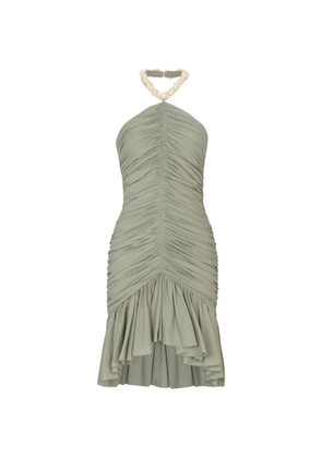 Balmain draped mini dress - Green