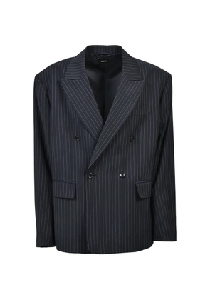 BREATH oversized-fit pinstripe double-breasted blazer - Blue