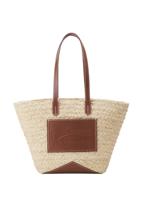 Lanvin medium Catch logo-patch tote bag - Neutrals