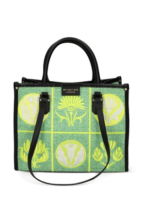 MY BEST BAG embroidered tote bag - Green