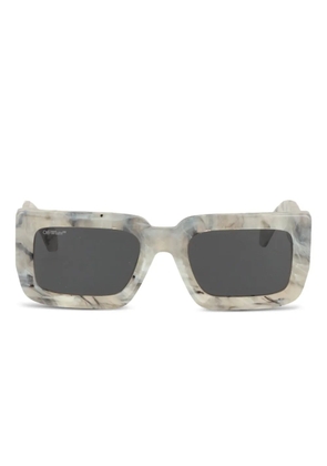 Off-White Eyewear marble-effect square-frame sunglasses - Grey