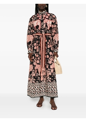 CONNOR&BLAKE sequin-embellished animal-print maxi dress - Black