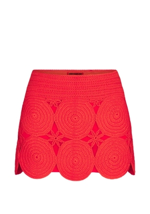 Simon Miller Beep Beep crochet-knit mini skirt - Red