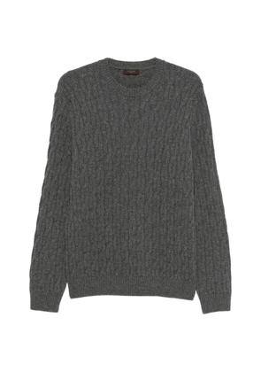 Zanone cable-knit sweater - Grey