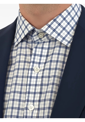 Luciano Barbera plaid-pattern button-down shirt - White