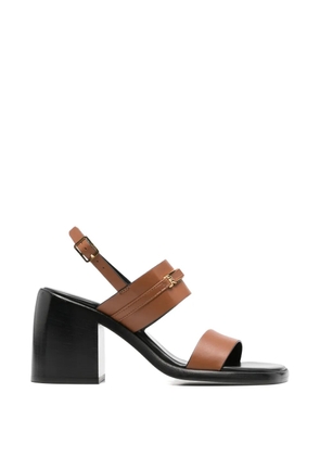Sergio Rossi logo-plaque buckle-fastening sandals - Neutrals