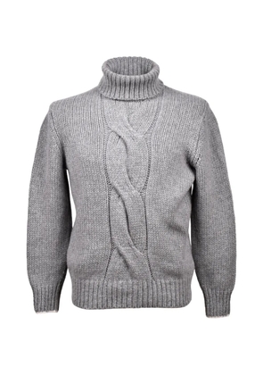 Brunello Cucinelli cable-knit turtleneck sweater - Grey