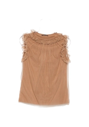 Fabiana Filippi ruffled T-shirt - Neutrals