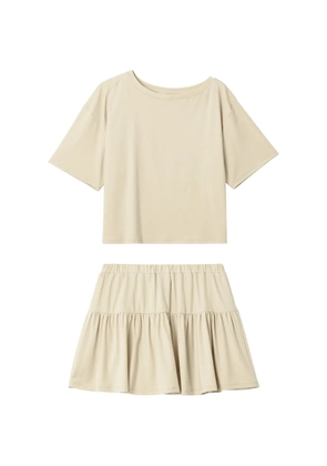 b+ab off-shoulder tiered pyjama set - Neutrals