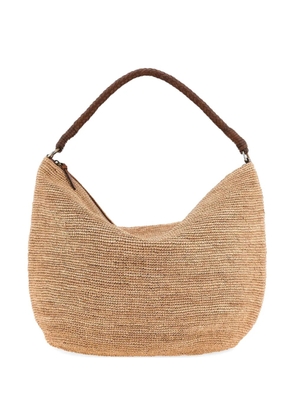 IBELIV Utopia crocheted raffia shoulder bag - Neutrals