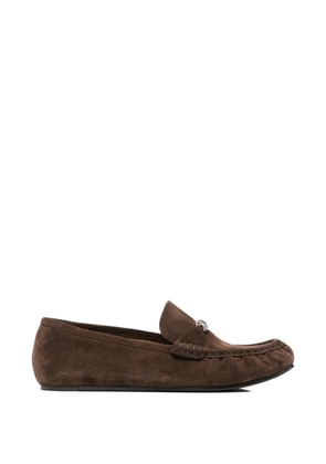 Casadei C-Chain suede loafers - Brown