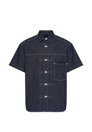 Comme des Garçons Homme contrast-stitching short-sleeve shirt - Blue