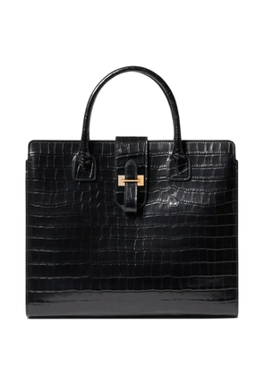 Nili Lotan Lou croc-effect leather tote bag - Black