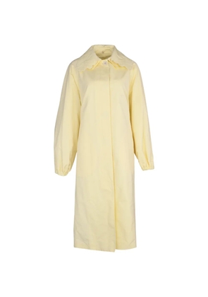 Fabiana Filippi embroidered-collar ottoman trench coat - Yellow