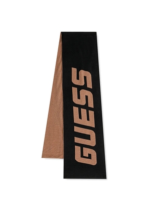 GUESS USA logo-intarsia scarf - Black