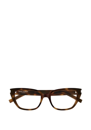 Saint Laurent Eyewear tortoiseshell-effect cat-eye glasses - Brown