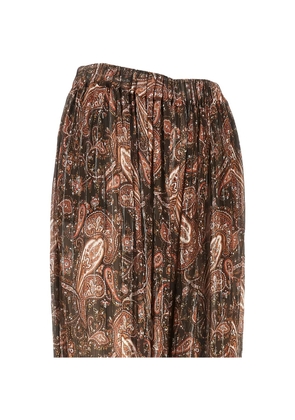 THE ANDAMANE paisley-print pleated trousers - Brown