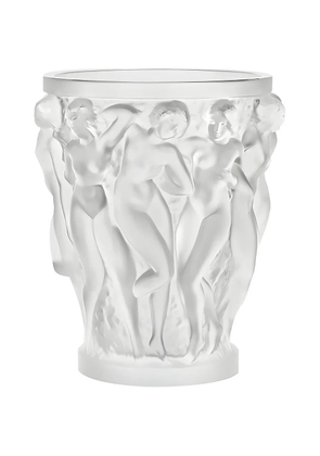Lalique Bacchantes crystal vase - White