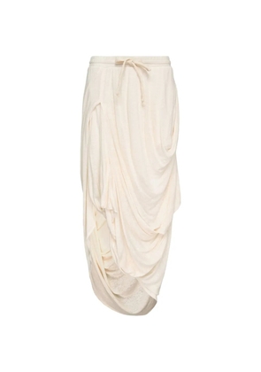 Open YY draped asymmetric skirt - Neutrals