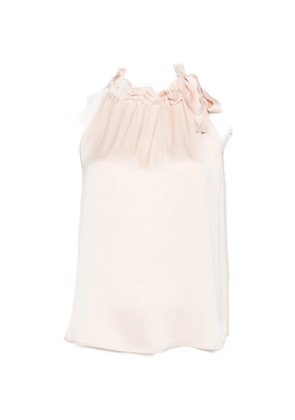 Peserico ruffled-neck tie-fastening top - Pink