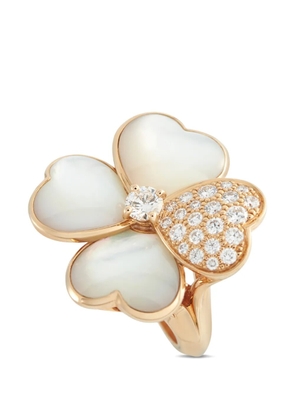 Van Cleef & Arpels Pre-Owned Cosmos diamond and mother of pearl ring - Pink