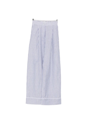 Riviera striped-pattern pants - White