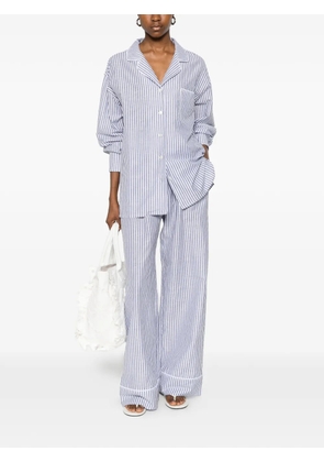 Riviera striped-pattern pants - White