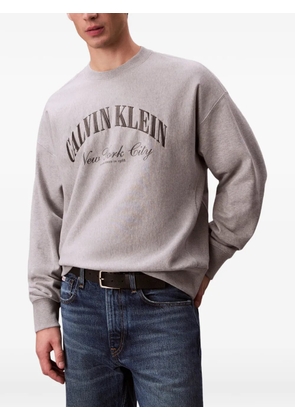 Calvin Klein logo-embroidery sweatshirt - Grey
