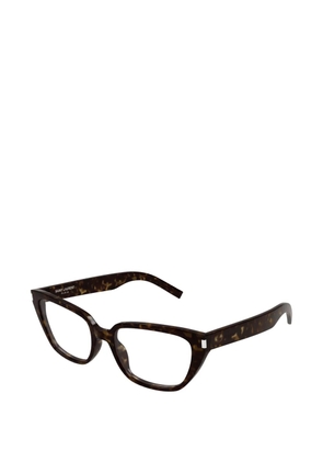 Saint Laurent Eyewear tortoiseshell-effect cat-eye glasses - Brown
