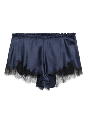 Carine Gilson satin silk shorts - Blue