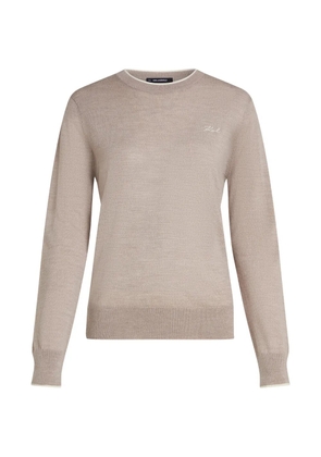 Karl Lagerfeld merino-wool sweater - Neutrals