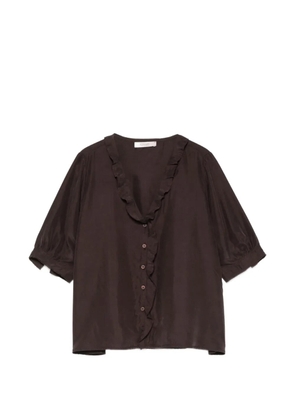 Kristensen Du Nord ruffled blouse - Brown