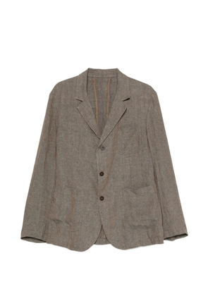 original vintage style single-breasted linen blazer - Green