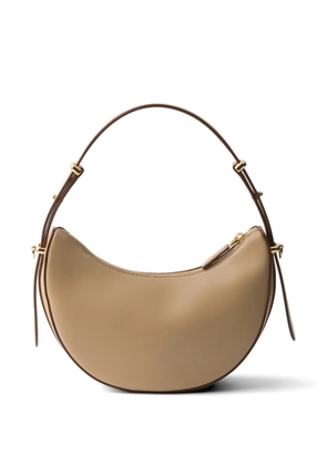 Prada Arqué mini leather shoulder bag - Neutrals