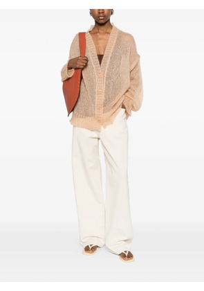 Ermanno Scervino open-knit V-neck cardigan - Neutrals