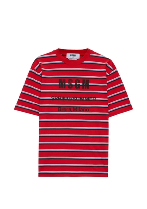 MSGM striped T-shirt - Red