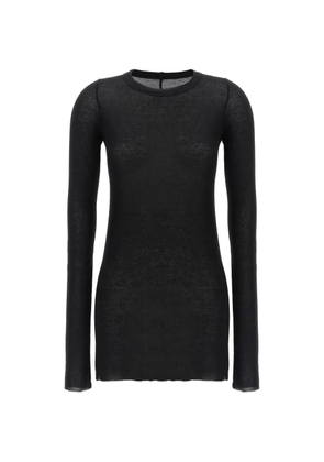 Rick Owens ribbed-knit raw-cut T-shirt - Black