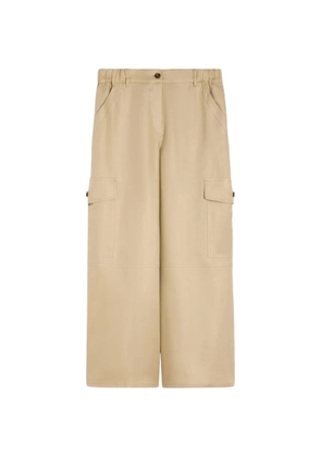 Weekend Max Mara Finale linen cargo-pocket trousers - Neutrals